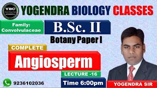 BSc II Botany Paper I Angiosperm Taxonomy  Systematics Lecture16 [upl. by Nere]