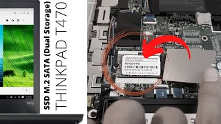 Pasang SSD M2 Sata Lenovo Thinkpad T470  Gunakan Slot WWan Card [upl. by Akinohs]