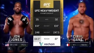 Jon Jones vs Ciryl Gane  Full Fight MMA  UFC  LockItCaps [upl. by Konstantine]