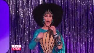 Chad Michaels on The Talk as Cher performing for Cher 02 28 17 [upl. by Raimund]