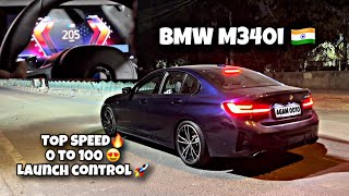 BMW M340i 2024 Night Drive  Top Speed 0 to 100 amp Launch Control Test  M340i Review India 😍 [upl. by Nnayram356]