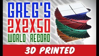 World Record 2x2x50 Rubiks Cube  D [upl. by Aneehsor]