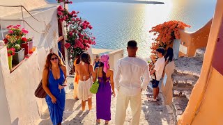 Santorini Greece 🇬🇷  Summer 4K HDR Walking Tour [upl. by Eclud]