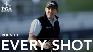 Phil Mickelson  Every Shot from His 1stRound 69 at the 2019 PGA Championship [upl. by Sairtemed]