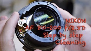 Nikon AF 80200 f28D  fungus cleaning full tutorial [upl. by Arawaj]