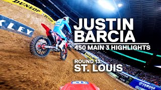 GoPro Justin Barcia  2022 Monster Energy Supercross  St Louis  450 Main Event 3 Highlights [upl. by Vories848]