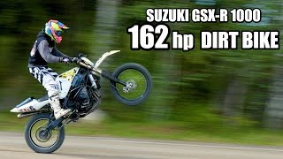 SUZUKI GSXR Dirt Bike 1000cc  OFF ROAD test ride [upl. by Ennovehc365]