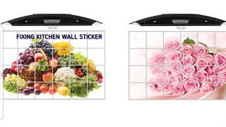 How to fix Kitchen wall stickerwater proof and oil proofaluminum foil adhesive sticker HOME DECOR [upl. by Ydolem863]