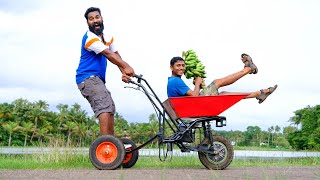 Electric Wheelbarrow Making  യുവാക്കൾ കണ്ടുപിടിച്ച ഇലക്ട്രിക്ക് ഹർബാൻ ശ്രെദ്ധനേടുന്നു  M4 Tech [upl. by Nattirb]