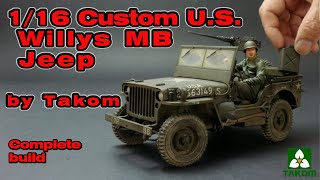 Custom 116 US Willys MB Jeep Takom Complete Build [upl. by Selig]