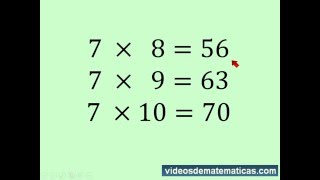 Tabla de multiplicar del 7 fácil y rápida [upl. by Cogswell]