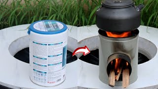 How to make a rocket stove from a milk can is super easy [upl. by Zaid]