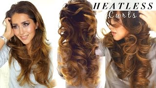 2 ★ LAZY HEATLESS CURLS  Overnight Waves HAIRSTYLES  HACKS [upl. by Belicia]