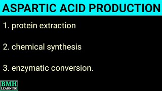 Production Of Aspartic Acid  Indsutrial Production Of Aspartic Acid [upl. by Asseral530]