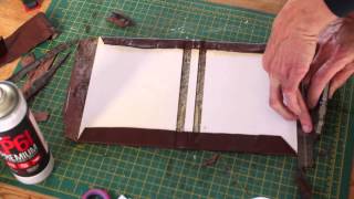 Making a Leather bound Hardcover Notebook  Journal simple DIY maker project school or college book [upl. by Heber]