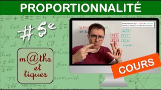 LE COURS  Proportionnalité  Cinquième [upl. by Nnayecats]