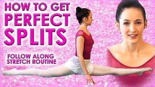 Perfect SPLITS Flexibility Stretch Challenge How To Do The Splits Class for Beginners Exercises [upl. by Ylatan]