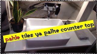 Counter top washbasin installation  How to install Modern counter top washbasin video step by step [upl. by Ueih140]