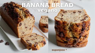 EL MEJOR BANANA BREAD  Vegano Esponjoso Fácil [upl. by Donetta]