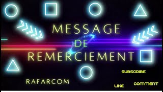 Message de remerciement et de reconnaissance🙏 [upl. by Petta937]