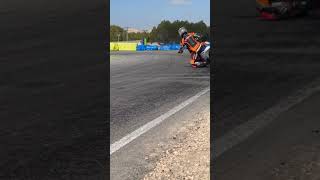 Aron canet Supermoto training 🔥😈 supermoto wheelie motogp [upl. by Ahsirk]