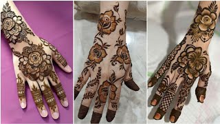 Khafif mehndi design new Stylish ❤️ Simple mehendi Latest Bold Dubai Gulf mehndi designtrending [upl. by Akere]