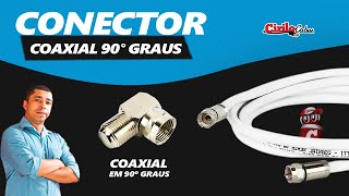 Conector Coaxial em L 90º Graus  Adaptador Coaxial [upl. by Pelson]