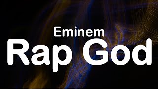 Eminem  Rap God Clean Lyrics [upl. by Pall]