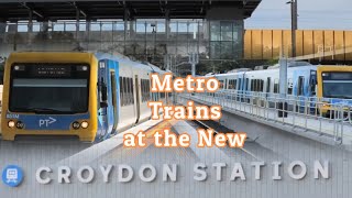 Metro Trains at the New Croydon Station [upl. by Auqenahs]