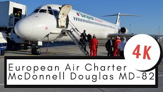 European Air Charter McDonnell Douglas MD82 Erfurt to Burgas  bonus Antonov AN12 [upl. by Scrivings942]