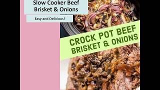 Slow Cooker Beef Brisket amp Onions as seen on SlowCookerSocietycom [upl. by Haret]