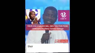 quotYour Colleagues Will Beg You For Foodquot  Pastor Adeboyes Prophecy Sparks Outrage [upl. by Onyx270]