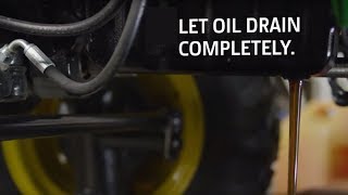 How To Change Your Engine Oil and Filter on John Deere Compact Utility Tractors1 [upl. by Rudiger]