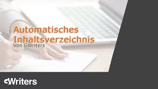 Zeit sparen Automatisches Inhaltsverzeichnis in Word erstellen [upl. by Daphie]