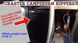 Campervan installation of a domestic 240v fridge with ZERO draw from batteries when down to temp [upl. by Ellennahc]