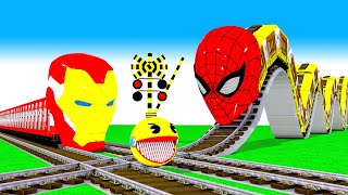 【踏切アニメ】あぶない電車 TRAIN Spider vsThomas 🚍 Fumikiri 3D Railroad Crossing Animation 2024 [upl. by Narahs736]