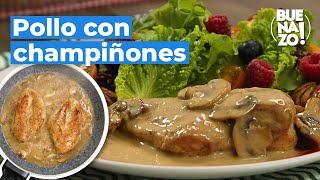 Pollo con champiñones y vino blanco  Recetas navideñas  Buenazo [upl. by Zedecrem891]