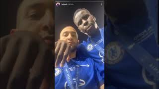 Ziyech amp Zouma after Champions League Win 🤣  Funny Hakim Ziyech Instagram Storie  290521 HD [upl. by Aleck]