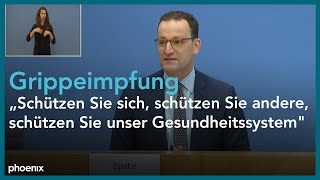 GrippeImpfung in CoronaZeiten Gesundheitsminister Spahn und RKIPräsident Wieler informieren [upl. by Kandace]