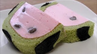 🍉 Watermelon mousse cake すいかムースケーキ [upl. by Boy]