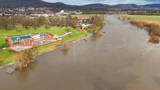 Das Hochwasser in Rinteln kommt zurück 481 Meter am 922024 Tendenz steigend [upl. by Sarnoff]