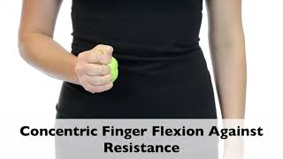 Concentric Finger Flexion Against Resistance [upl. by Kore]