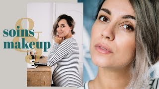 ROUTINE SOINS amp MAKEUP DE GROSSESSE BIO MINIMALISTE DE LEXTRÊME  Coline [upl. by Lletnahs]