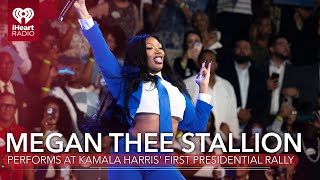 Megan Thee Stallion Performs At Kamala Harris First Presidential Rally  Fast Facts [upl. by Chil]