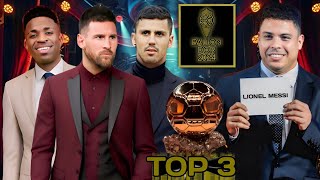 Top 3 Ballon dor 2024 Messi Rodri amp Vinicius ► Goals Assists Trophies amp Others Update ● HD [upl. by Rogers514]