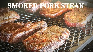 Pork Steak Recipes  Smoked Pork Steak How To [upl. by Lyram]