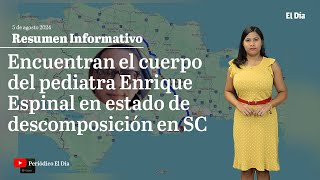 Encuentran el cuerpo del pediatra Enrique Espinal en estado de descomposición en SC [upl. by Oiliruam]