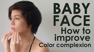 FACE DIET  9 BABY FACE How to Improve Color Complexion โยคะหน้า โยคะหน้าเด็ก สร้างสีผิวสม่ำเสมอ [upl. by Ylrebme950]