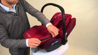 MaxiCosi  How to install the Footmuff CabrioFix baby car seat [upl. by Kristianson]