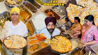 30 Items Unlimited Food  Unlimited Veg Buffet In Rs 170  Unlimited Veg Pizza  Indian Street Food [upl. by Frodine]